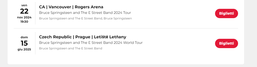 Springsteen Repubblica Ceca