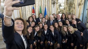 Nazionale Italia femminile al Quirinale - foto Quirinale.it