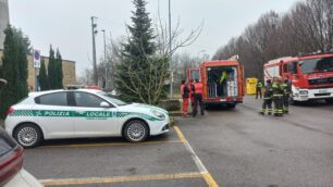 Alcuni dei soccorsi sul posto a Triuggio